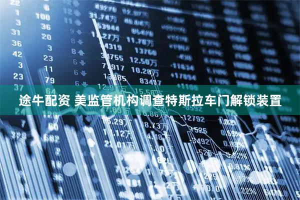 途牛配资 美监管机构调查特斯拉车门解锁装置
